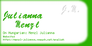 julianna menzl business card